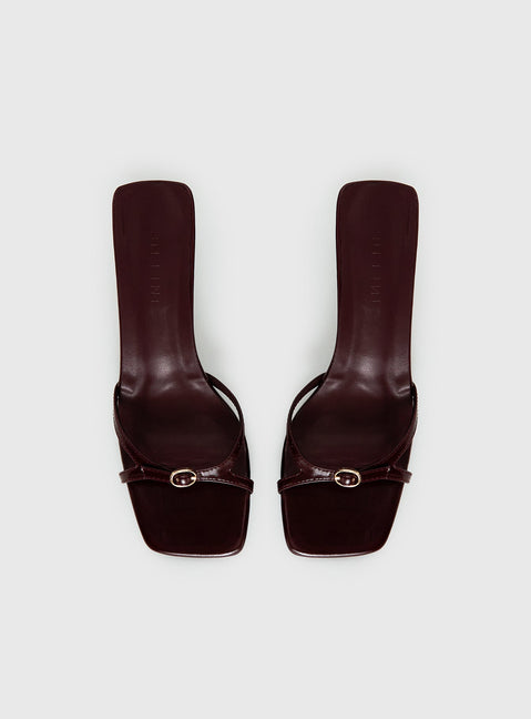 Billini Tesni Buckle Detail Heels Berry Shine