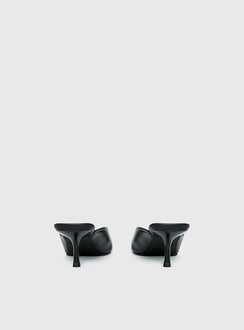 Priella Pointed Toe Kitten Heels Black