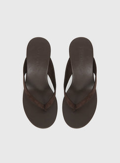 Billini Ravyn Heels Dark Cacao Suede