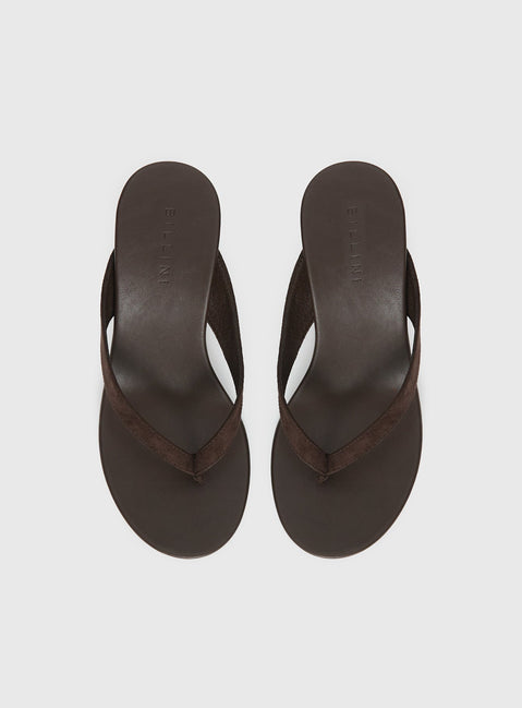 Billini Ravyn Heels Dark Cacao Suede
