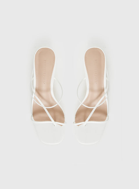 The Becka Heels White