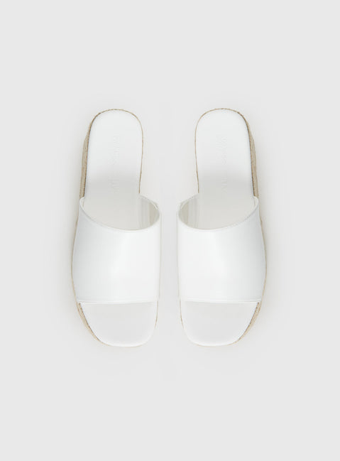 Arton Espadrille Platform Sandals White