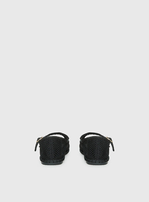 Therapy Alicante Mesh Ballet Flats Black