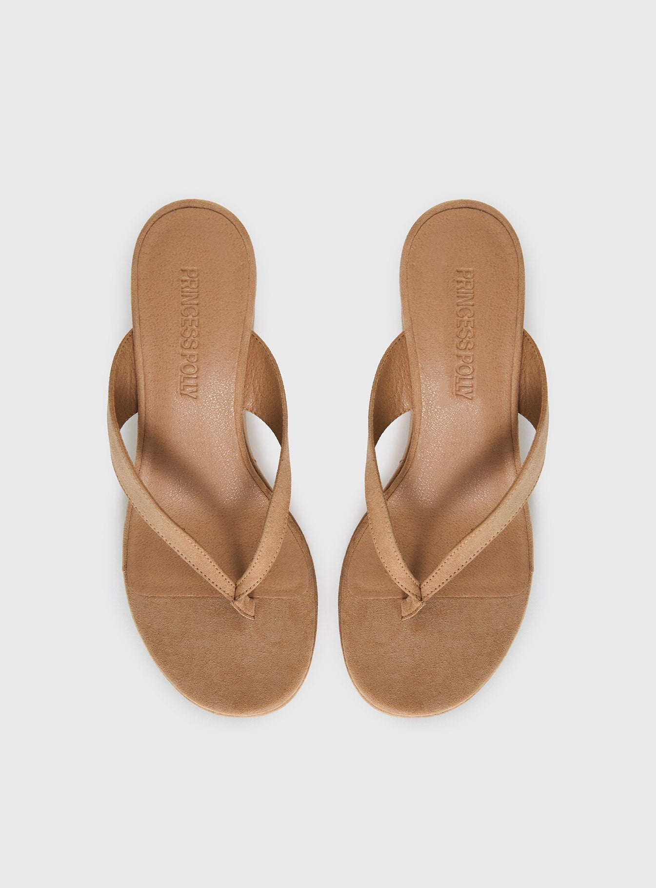 Kamiko Wedged Heels Tan Faux Suede