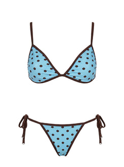 Idola Reversible Bikini Bottoms Blue Polka Dot