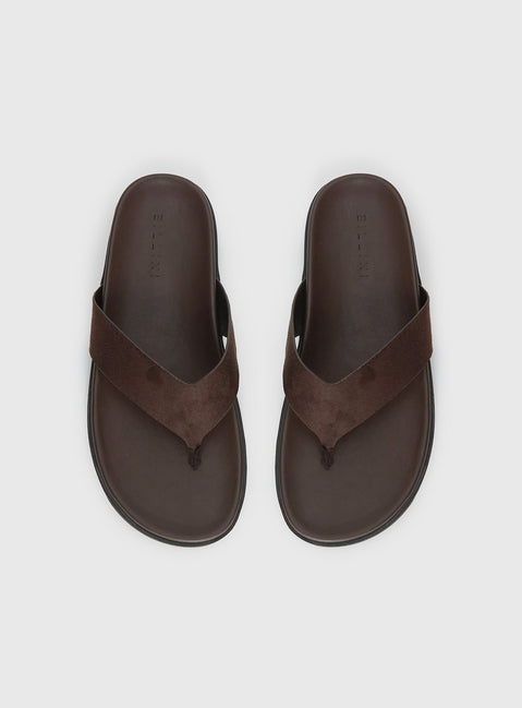 Billini Aila Sandals Dark Cacao Suede