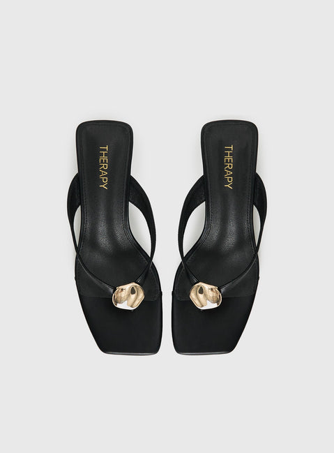 Therapy Slant Heels Black