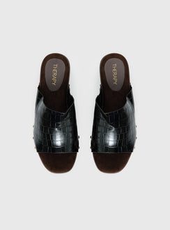 Therapy Imani Platform Sandals Black