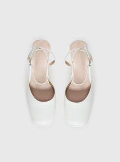 Alto Platform Heels Matte White