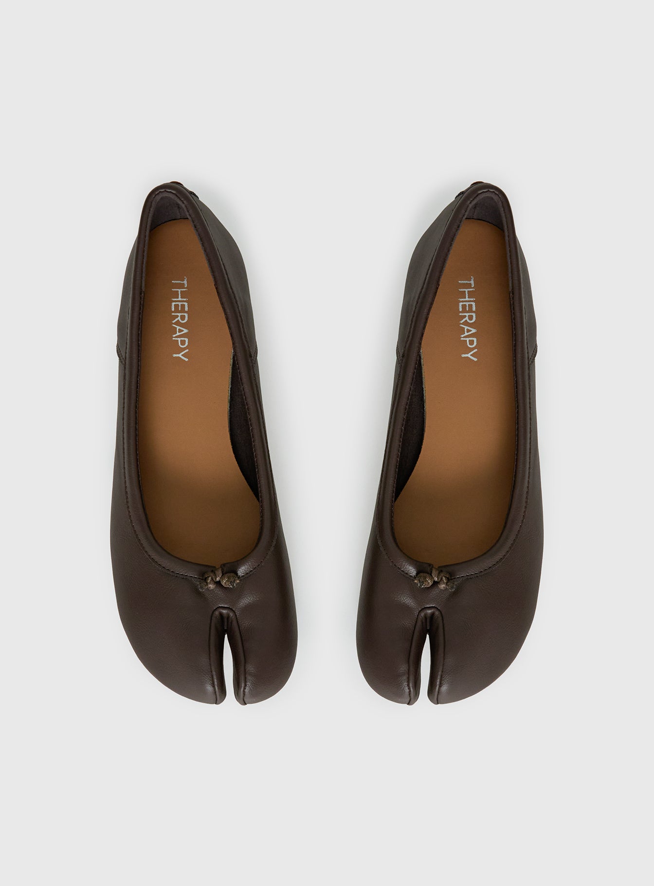 Therapy Harajuku Split Toe Ballet Flats Chocolate