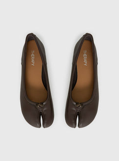 Therapy Harajuku Split Toe Ballet Flats Chocolate