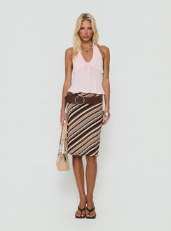 Laykha Midi Skirt Multi Stripe