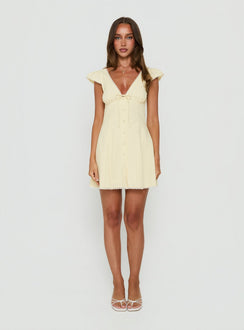 Huntah Cap Sleeve Mini Dress Butter