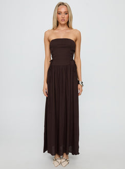So Far So Good Maxi Dress Chocolate