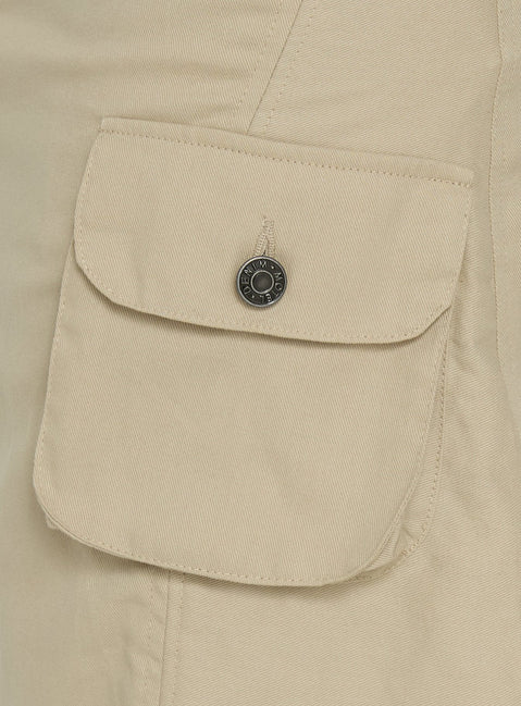 Rovie Twill Cargo Midi Skirt Latte