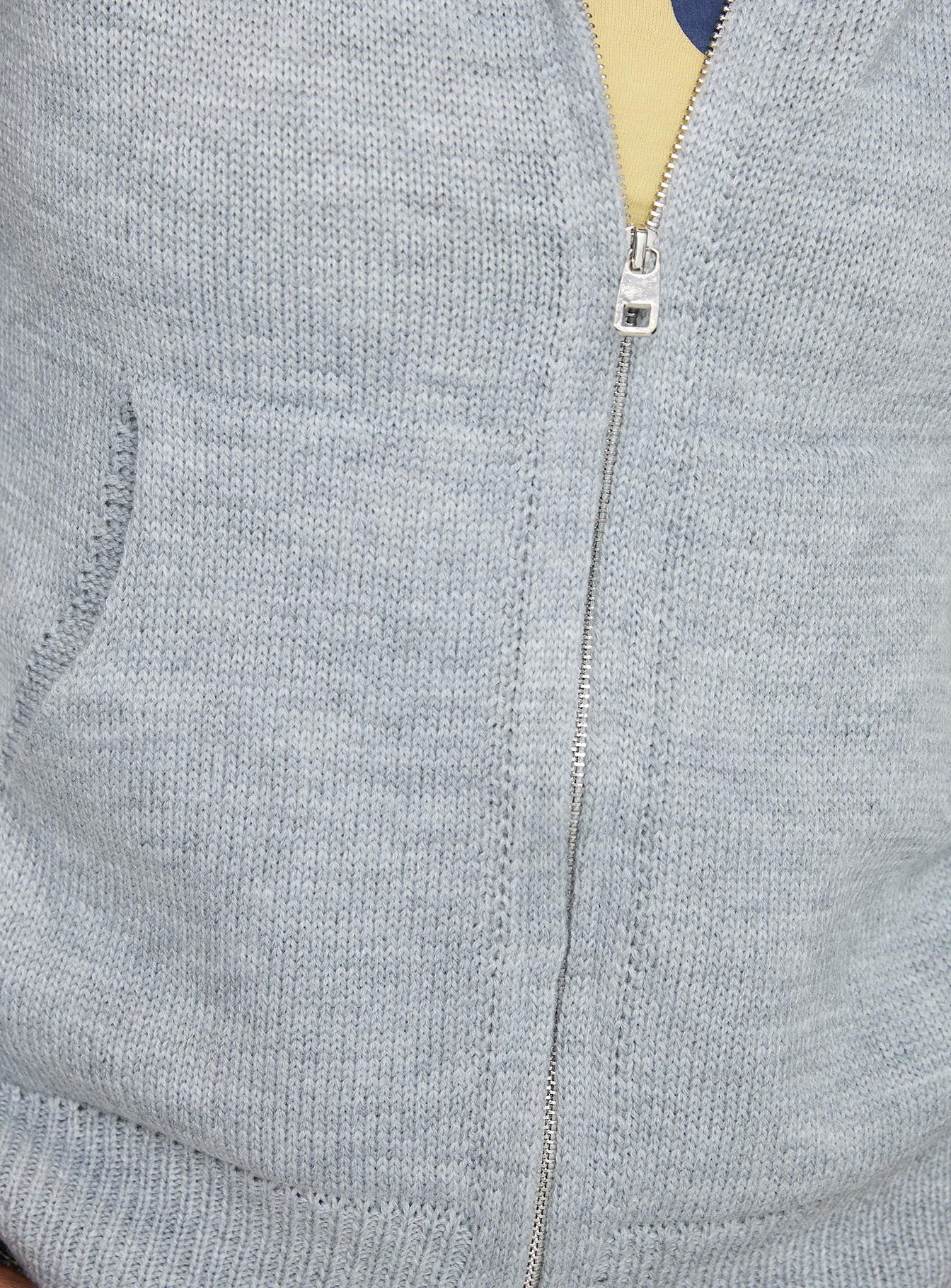 product Princess Polly Morrigan Zip Up Hooded Sweater Grey Marle Cropped 