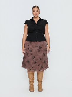 Arianwyn Short Sleeve Shirt Black Curve