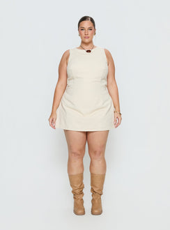 Ainsleigh Shift Denim Romper Ecru Wash Curve