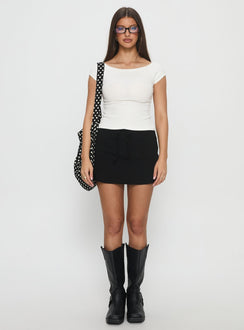 Baseline Rib Skort Black