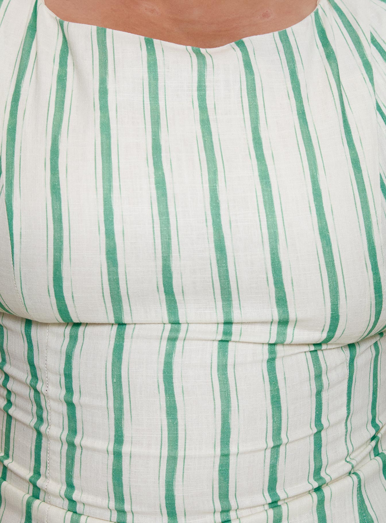 Lewisa Maxi Dress Green Stripe Curve