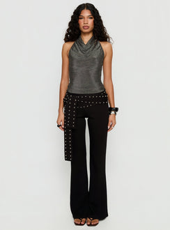 Giggle Top Charcoal Shimmer