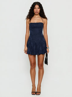 Delamere Mini Dress Navy Burnout