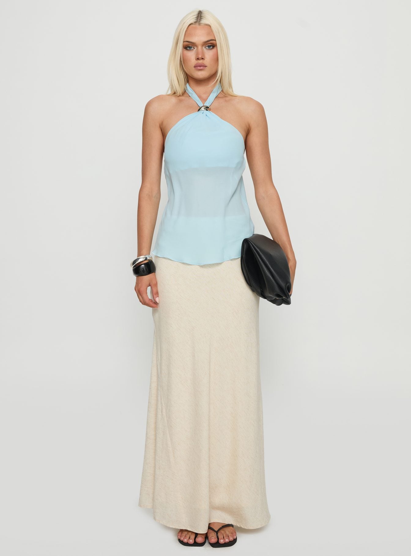 Darlinn Hardware Detail Top Ice blue