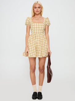 Cartmel Puff Sleeve Mini Dress Multi