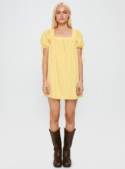 Lilibet Mini Dress Lemon