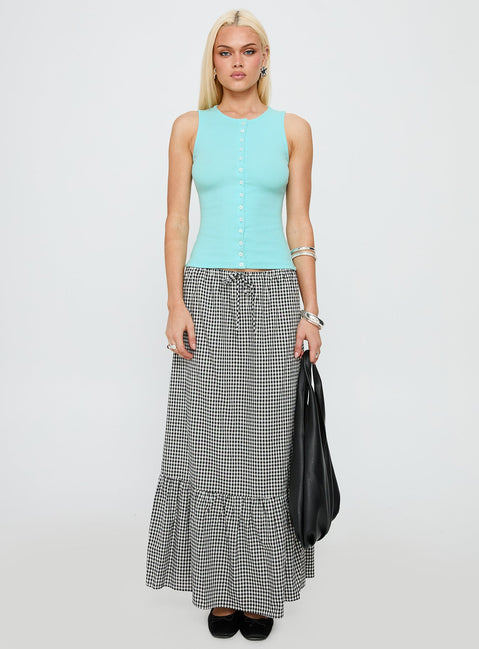 Total Angel Button Up Top Blue