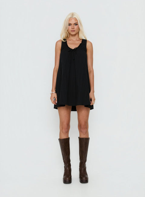 Antiquity Swing Mini Dress Black