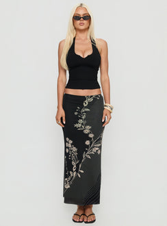   front view of model wearing Princess Polly Dreamers Midi Skirt Multi Floral Maxi Skirts 