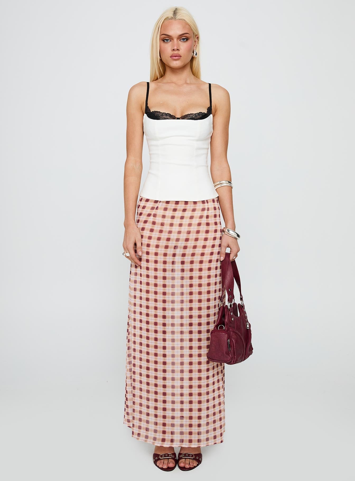 Renaissance Corset Lace Top White / Black