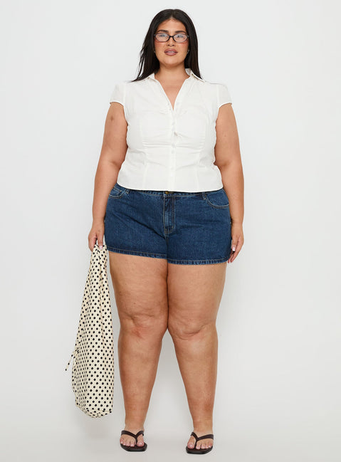 Arianwyn Short Sleeve Shirt White Curve