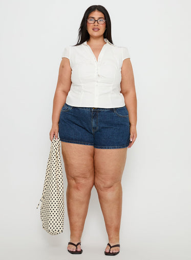 Arianwyn Short Sleeve Shirt White Curve