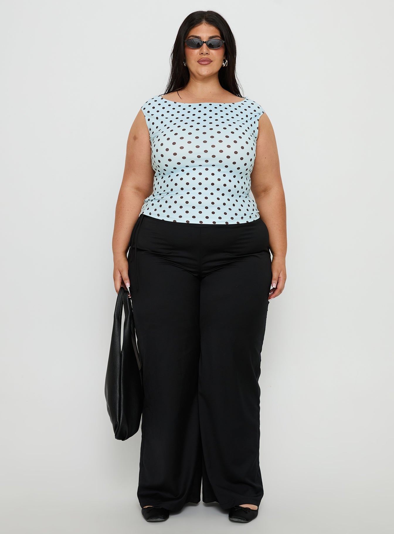 Cheirosa Off Shoulder Top Blue / Brown Curve