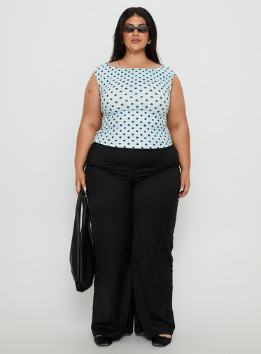 Cheirosa Off Shoulder Top Blue / Brown Curve