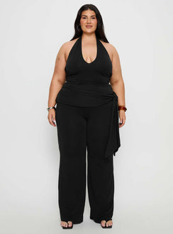 Enchantress Wide Leg Jumpsuit Black Curve