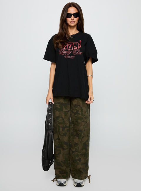 Big Winner Oversized Graphic Tee Black
