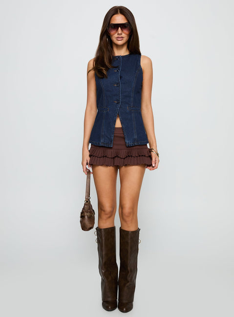 Bless Your Heart Top Blue Denim