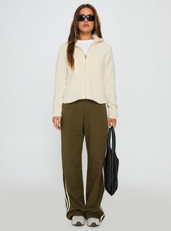 Epitome Zip Through Knit Sweater White