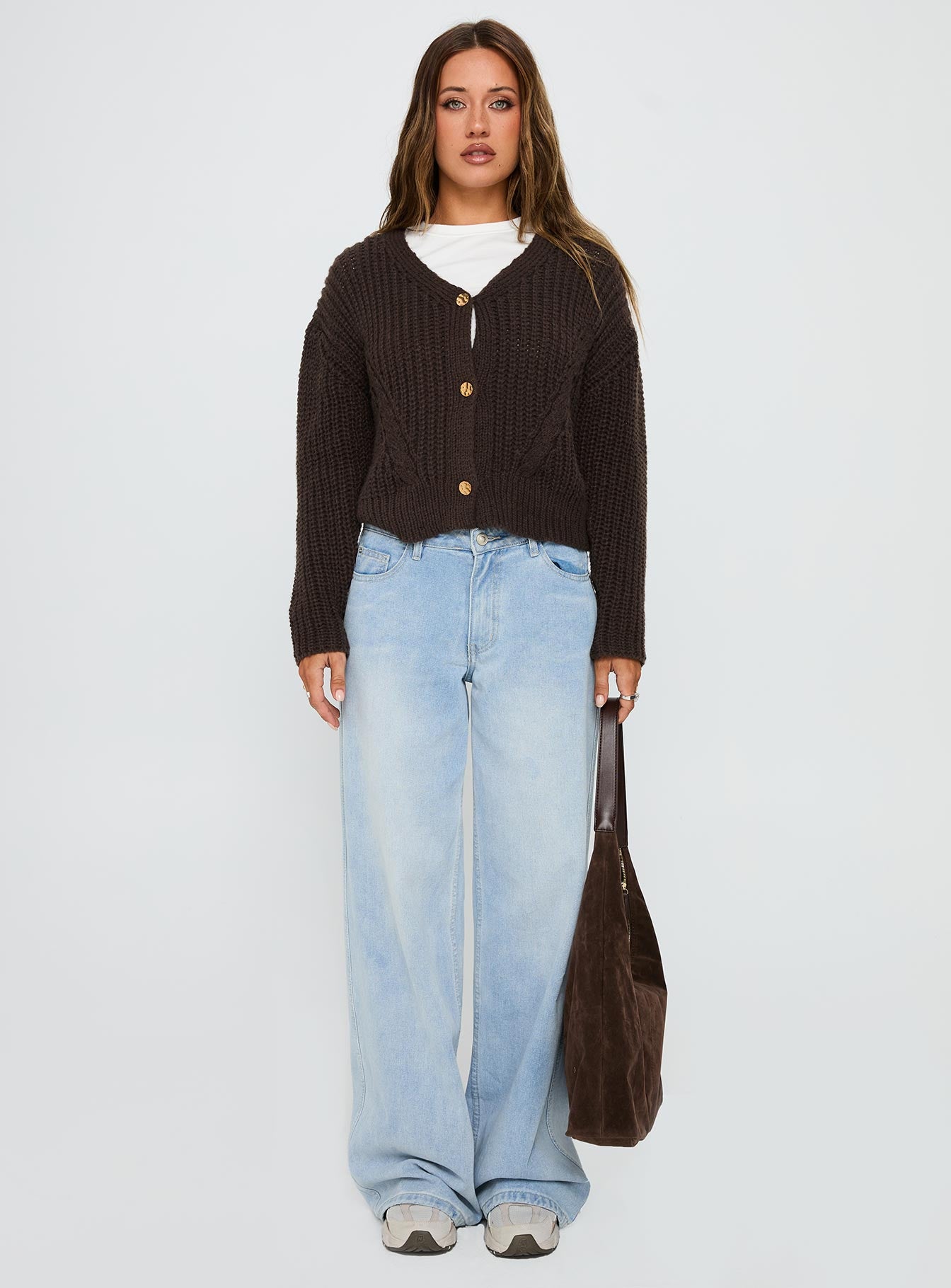 Josalynn Knit Cardigan Brown