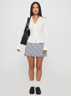 Feed The Soul Mini Skirt Grey Multi