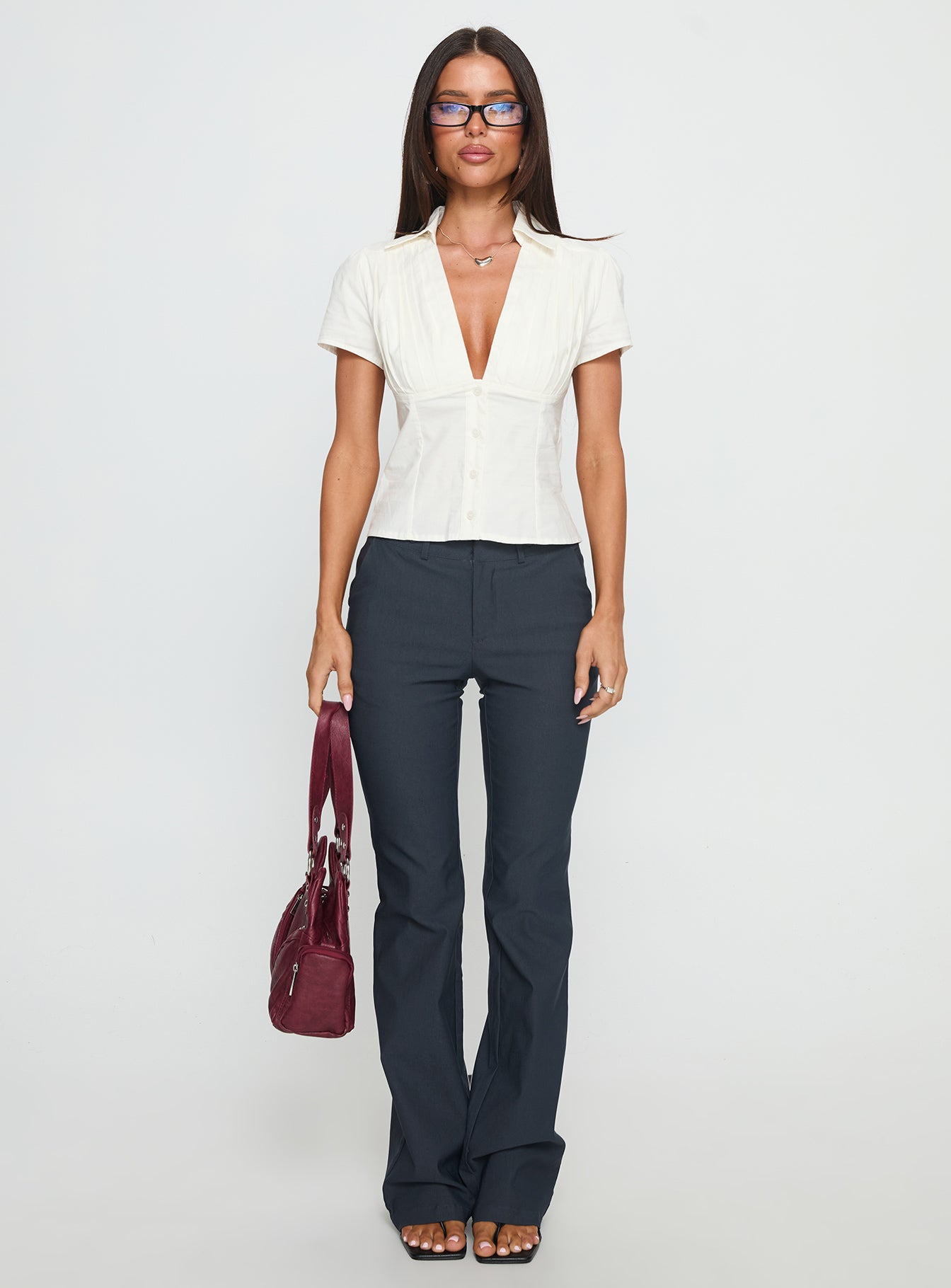 Dariana Flare Pant Charcoal