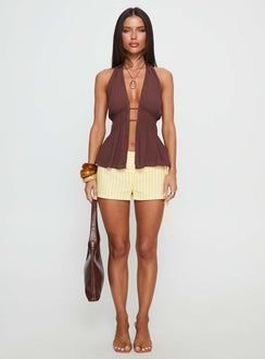 Electric Night Shorts Yellow Stripe