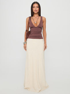 Sublime Ruched Top Brown