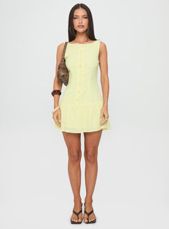 Modestie Mini Dress Lemon