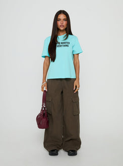 Scarletta Ultra Wide Elasticated Waist Cargo Pants Khaki