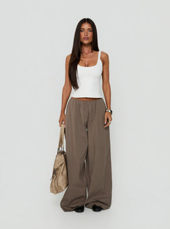 Lunea Concealed Waistband Pants Charcoal Stripe
