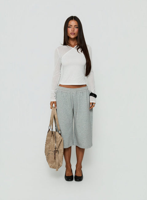 Deila Layered V Neck Long Sleeve Top White